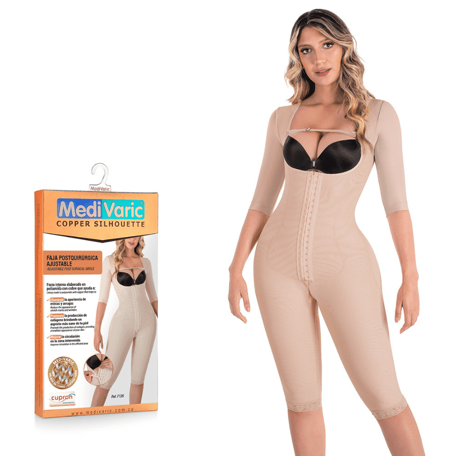 Faja Post-quirúrgica Ajustable con Hilado de Cobre