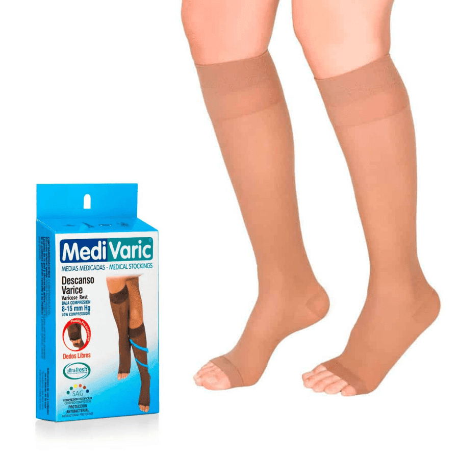 Medias de Compresión Baja Rodilla 8-15mmHg Transparente