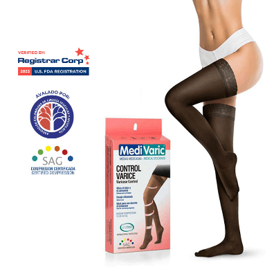 Medias de Compresión Media Rodilla 15-20mmHg Transparente