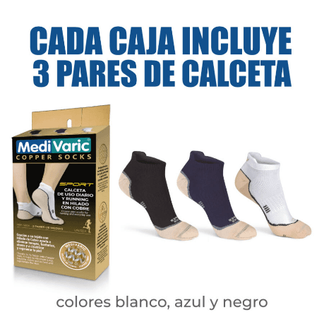 Medias de Compresión Deportiva con Cobre 18-23mmHg